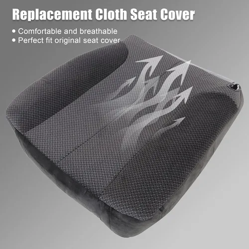 Miniatura 5 de GXARTS Funda de asiento de tela de repuesto para parte inferior del lado del conductor, color gris oscuro, compatible con Dodge Ram 1500 2500 3500