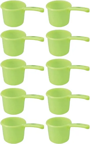 Miniatura 6 de JapanBargain Juego de 2 cucharones de agua japoneses de plástico para baño, cucharón filipino tabo de fondo plano, hecho en Japón (2, blanco)