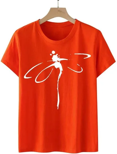 Miniatura 11 de Camiseta con estampado de animales para mujer, camiseta de libélula divertida, linda camiseta de manga corta, blusa de primavera 2023, camisas