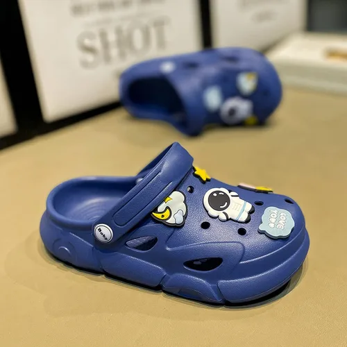 Miniatura 2 de Zapatos de jardín Verano Niños Patrón Unisex Zapatos de Niños Forro Zueco Niños Sandalias Azul 3637, Azul