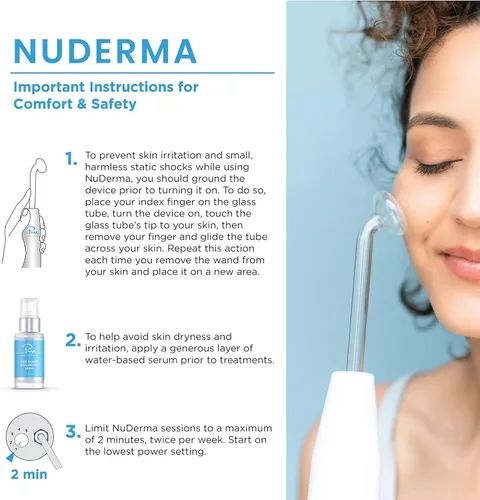 Miniatura 4 de NuDerma - Varita de terapia profesional para la piel - Máquina portátil de terapia de la piel con 6 varillas de neón y argón – Mejora tu piel