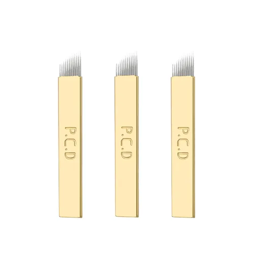 Agujas de Microblading, New Star Tattoo 50pcs 12 Pin Permanente Maquillaje Cuchillas Manual de Cejas Tatuaje Hoja Curvada 12 Agujas Inclinadas para