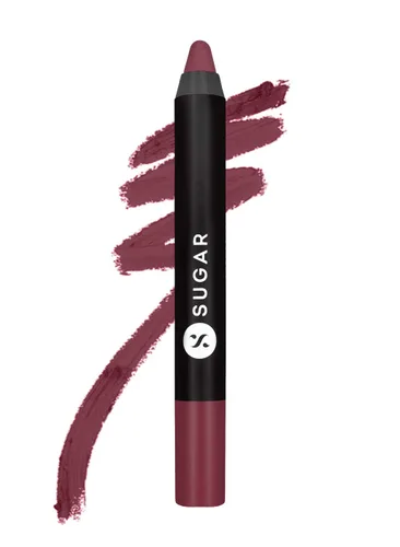 Miniatura 10 de SUGAR Lápiz labial Matte as Hell para mujeres Dura hasta 12 horas Lápiz labial con sacapuntas 2.8gm - 01 Scarlett O'Hara