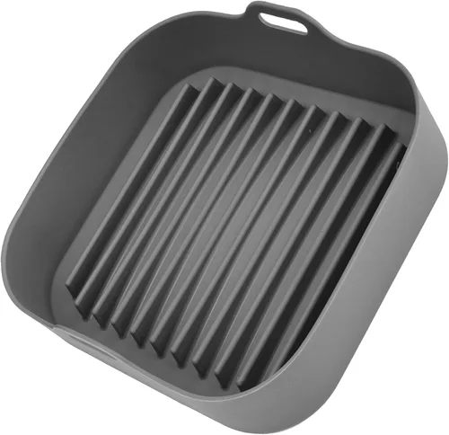 Miniatura 8 de Zerodis Olla de silicona para freidora de aire, cesta cuadrada de silicona para freidora de aire, accesorios de repuesto para revestimientos