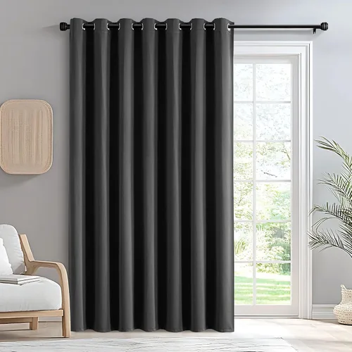 Miniatura 38 de IGEMAEVE Cortinas 100% opacas de 108 pulgadas de largo para dormitorio, juego de 2 paneles de cortinas opacas con bolsillo para barra y pestaña