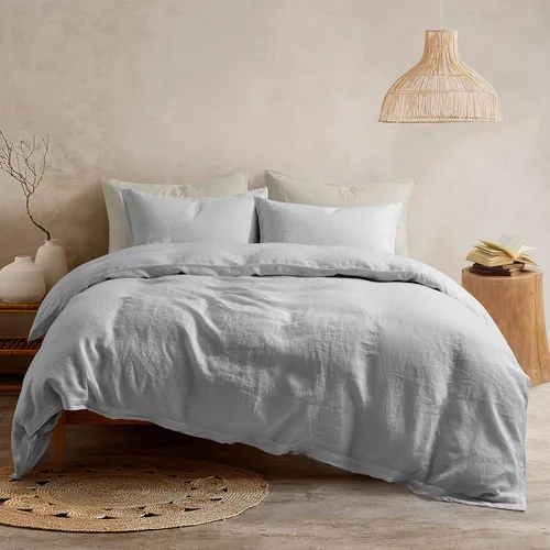 Miniatura 7 de ATLINIA Juego de funda de edredón de 100% lino de lino lavado a piedra - Lino francés puro orgánico para ropa de cama de granja estilo boho, incluye