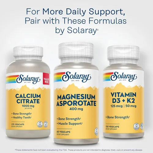 Miniatura 6 de SOLARAY Asporotato de magnesio 400 mg, 60 cápsulas vegetales