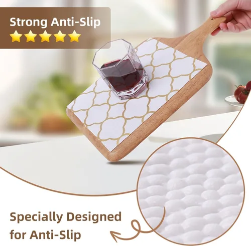 Miniatura 2 de Lámina para revestir estantes, cajones, caja de herramientas, gruesa, antideslizante, sin adhesivo y fácil de limpiar, con cuchillo y cinta métrica
