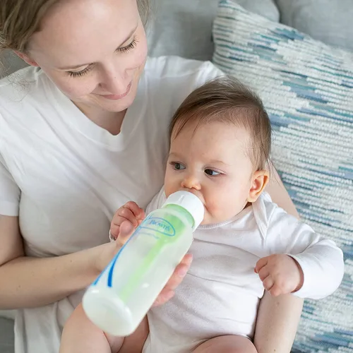 Miniatura 2 de Dr. Brown's Anti-Colic Options+ Biberones para bebé, estrechos, 8 onzas, paquete de 4 y HappyPaci 100% chupete de silicona de 0 a 19.7 ft, sin BPA
