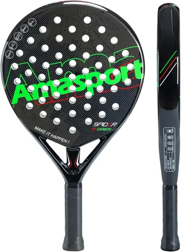 Miniatura 15 de AMA SPORT Raqueta de pádel Superficie de Fibra de Carbono con núcleo de espuma EVA Memory Flex Core Pádel Raqueta de Tenis Raqueta de Pádel Ligeras