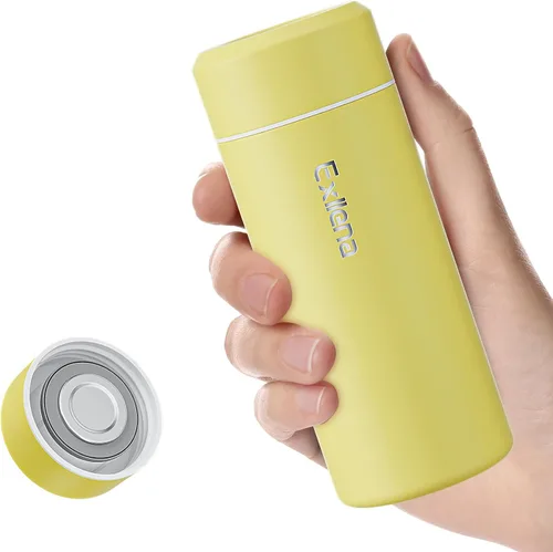 Miniatura 18 de 【Mejorado】Exllena Botella de Agua Aislada Pequeña 8 oz/250ml – Mini Botella de Agua Aislada para Bebidas Calientes y Frías, Botella de Agua Pequeña