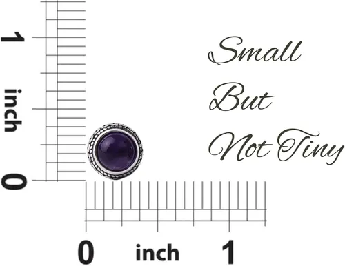Miniatura 86 de Aretes de plata de ley con piedra natal de cristal real, joyería para mujer, moda occidental 925, envejecida, bohemia, hecha a mano, el mejor regalo