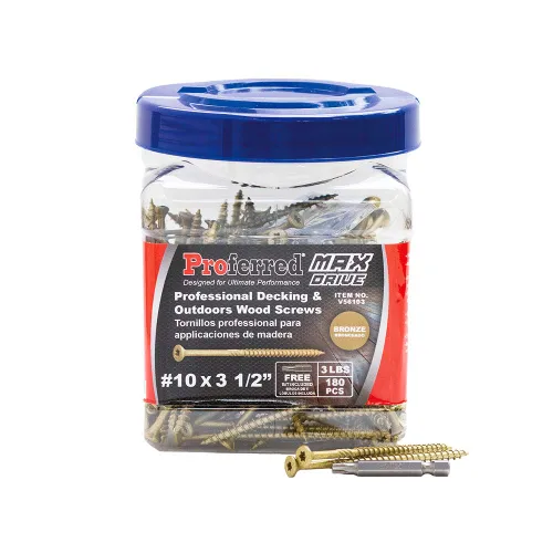 Miniatura 11 de Tornillos de madera profesionales para terrazas y exteriores, revestimiento SKT® de bronce - Spray de sal de 1500 horas, #8 X 2, 6 lóbulos 20