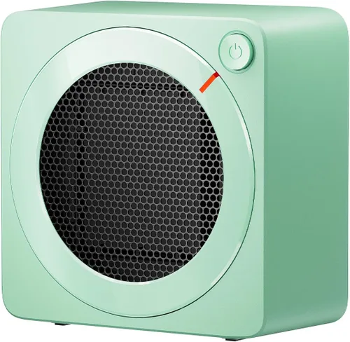 Gaiatop Mini calentador de espacio, ligero PTC de cerámica de calentamiento rápido, 500 W, eficiencia energética para uso en interiores, Verde