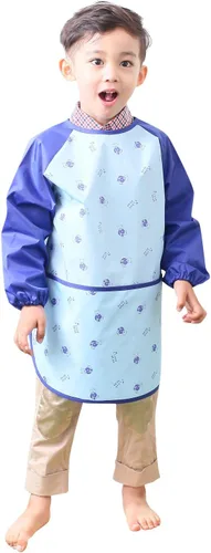 Miniatura 28 de Plie Kids Waterproof Art Smock – Long Sleeve Apron for Painting, Baking, Sensory Play (Ages 1–10)