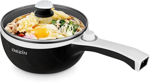 Miniatura 15 de Dezin Olla Caliente Eléctrica Mejorada, Sartén Antiadherente, Olla Eléctrica Rápida para Fideos, Olla Caliente Portátil Mini de 1.5L para Bistec