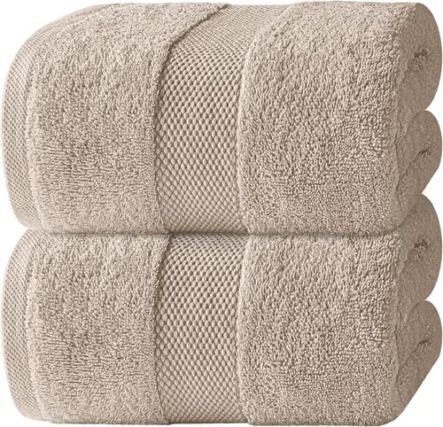 Miniatura 21 de White Classic Toallas de baño suaves de lujo, de algodón de 21.16 oz/m², extra grandes, 35 x 70 pulgadas, altamente absorbentes y de secado rápido