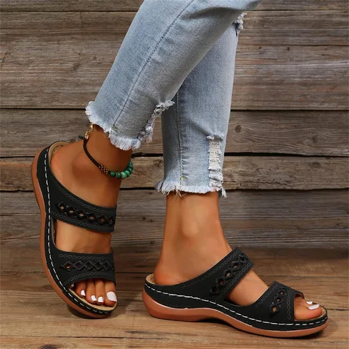 Miniatura 5 de Ladmiple Sandalias ortopédicas para mujer con soporte de arco para verano, sandalias ortopédicas para pies planos, cómodas sandalias para caminar