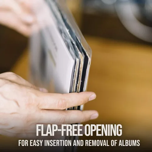 Miniatura 4 de Vinyl Fever Fundas de disco [paquete de 25] – Fundas exteriores transparentes para álbumes – Fundas de vinilo de polipropileno duraderas de 3 mil