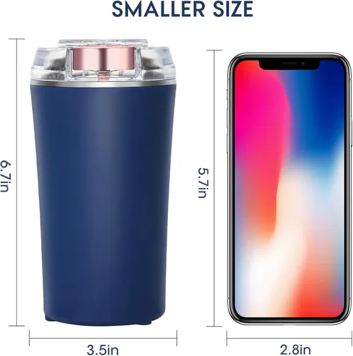 Miniatura 8 de Molinillo eléctrico de hierbas de 200 W, potente molienda rápida para especias secas, capullos florales con cepillo, fácil de poner y quitar con un