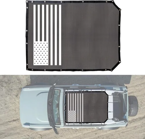 Miniatura 11 de Parasol para accesorios Ford Bronco 2021 2022 2023 2024 2025 2 puertas, parasol de malla frontal Bimini cubierta superior para Bronco de 2 puertas