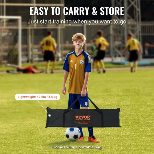 Miniatura 5 de VEVOR Soccer Trainer，Portable Soccer Rebounder Net, Iron Soccer Practice Equipment, Sports Football Rebounder Wall with Portable Bag, Perfect for