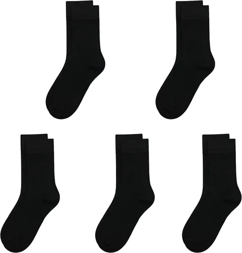 Miniatura 22 de SERISIMPLE Calcetines de bambú de viscosa para niños, calcetines escolares antiolor para niños y niñas, uniforme, ligeros, con costuras planas, 5
