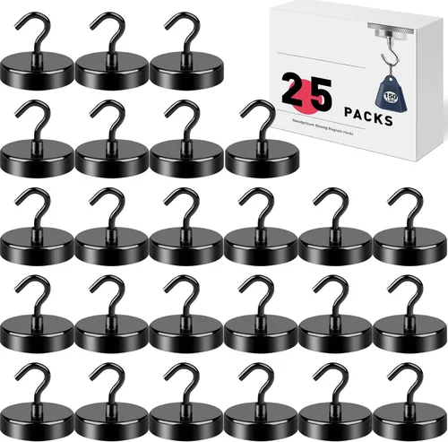 Miniatura 20 de LOVIMAG - Ganchos magnéticos de 120 libras de alta resistencia, ganchos magnéticos de neodimio fuertes para el hogar, cocina, lugar de trabajo