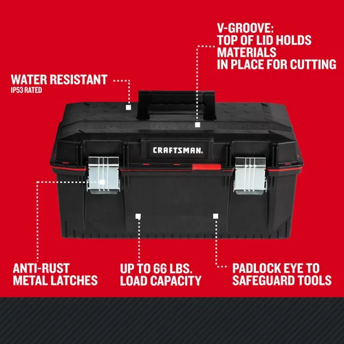 Miniatura 2 de CRAFTSMAN Caja de herramientas PRO, con cerradura, 23 pulgadas (CMST23001)