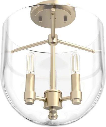 Miniatura 9 de Hunter - Sacha Alturas Gold de 3 luces, luz empotrada de tamaño mediano, regulable, estilo moderno, en forma de urna, para dormitorios, cocinas