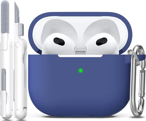 Miniatura 24 de Funda para AirPods con llavero, protección completa, de silicona, accesorios para AirPods, funda para hombres, mujeres y adolescentes, con estuche