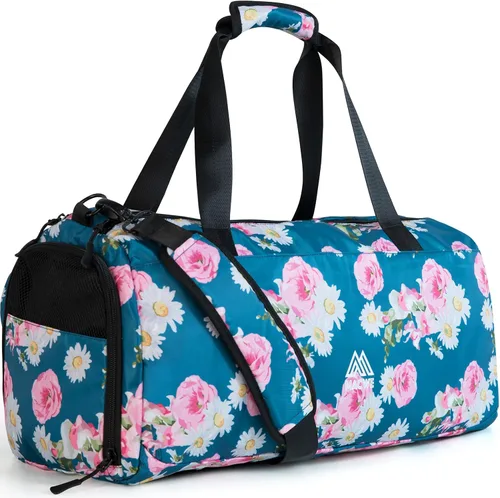 Bolsa de gimnasio grande para mujer con compartimento para zapatos, bolsa deportiva de 40 litros para hombres con bolsillo húmedo, bolsa de lona