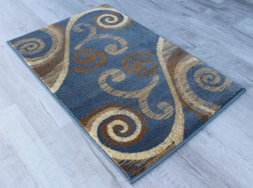 Miniatura 11 de Masada Rugs, Stephanie Collection - Alfombra de área moderna y contemporánea, 1100, turquesa, gris, blanco, negro (2 pies x 3 pies)
