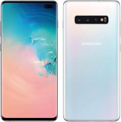 Samsung Galaxy S10 + Plus 128 GB + 8 GB RAM SM-G975F/DS doble SIM, 6.4" LTE desbloqueado de fábrica, smartphone, modelo internacional (blanco prisma)