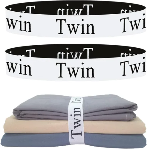 2 piezas de bandas organizadoras de sábanas, bandas organizadoras de sábanas y almacenamiento, etiquetas de sábanas para ropa de cama, organizadores