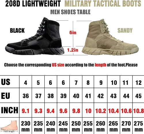 Miniatura 6 de ANTARCTICA - Botas tácticas militares ligeras de hombre para senderismo botas de trabajo