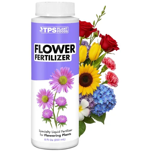 Fertilizante de flores – Alimento líquido para plantas para más flores, flores más grandes y colores vibrantes, 8 onzas