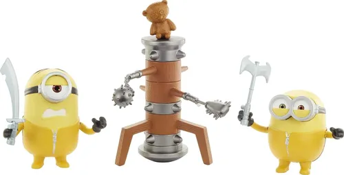 Minions: The Rise of Gru Movie Moments Martial Arts Minions: Figura de acción de aproximadamente 4 pulgadas, juguete interactivo con articulación y