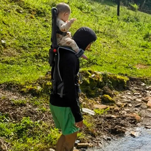 Miniatura 8 de WIPHA Mochila de Senderismo para Bebé, Mochila de Hombro Ligera para Niños Pequeños con Protección Solar, Mochila de Silla para Niños de 6 Meses a 2