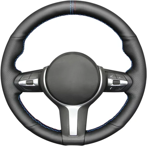 Miniatura 48 de MEWANT - Funda para volante de automóvil cosida a mano de Athsuede para BMW F87 M2 F80 M3 F82 M4 M5 F12 F13 M6 F85 X2 X5 M F86 X6 M F33 F30 M