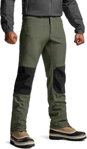 CQR - Pantalones tácticos de invierno para hombre, diseño térmico tipo cargo con forro de vellón para exteriores, esquí, nieve y senderismo