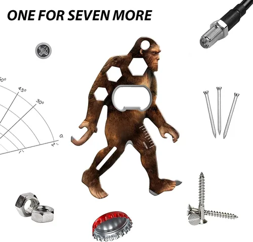 Miniatura 4 de Sasquatch Multiherramienta Paquete de 2, Mosquetones de Herramientas de Acero Inoxidable Tool-a-Long, Construcción Compacta de Acero Inoxidable