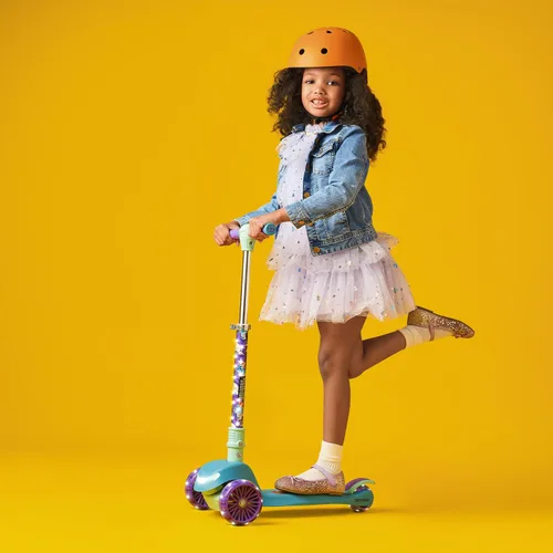 Miniatura 9 de Jetson Character Kids Kick Scooter, luces LED en vástago y ruedas iluminadas, marco ligero, manubrio ajustable en altura, sistema de inclinación