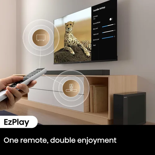Miniatura 8 de Hisense HS2100 - Barra de sonido de 2.1 canales con subwoofer inalámbrico, Dolby Audio, DTS Virtual:X, HDMI ARC, Bluetooth 5.3, control remoto, 6