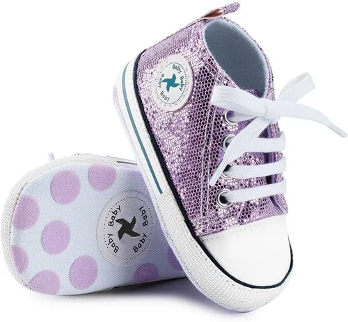 Miniatura 153 de Zapatos deportivos de lona de lona para bebés y niñas, suela antideslizante suave, suela antideslizante