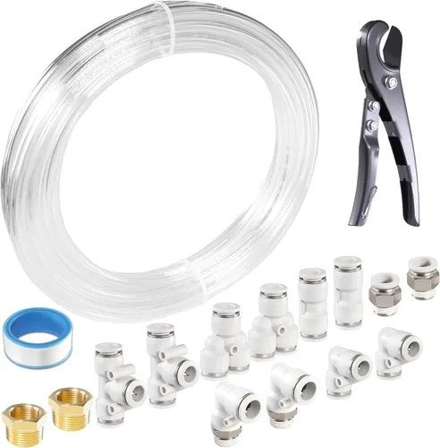 Miniatura 27 de Kit de tubo de aire neumático MSAEIQUN, poliuretano negro, tubo de poliuretano PU, kit de tubería de aire, 6 mm DE x 4 mm DI, 10 metros 32.8 pies