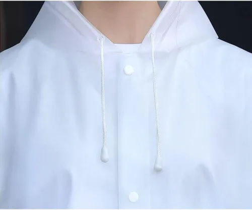 Miniatura 2 de Impermeable (2 unidades) Poncho de lluvia EVA para mujeres y hombres, material de protección del medio ambiente, impermeable reutilizable
