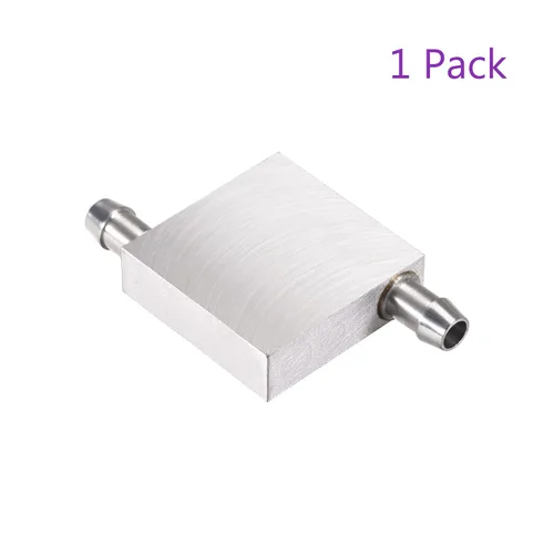 Miniatura 5 de DMiotech 1 paquete de 1.575 x 1.575 x 0.472 in de aluminio bloque de agua de refrigeración por computadora radiador pulido con 2 boquillas laterales