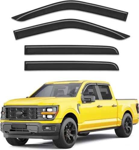 Miniatura 41 de Protectores de lluvia extra gruesos para ventana Chevrolet (Chevy) Silverado GMC Sierra 1500 2500HD 3500HD 3500HD Crew Cab 2019-2026, deflectores