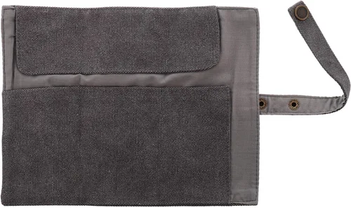 Portable Watch Organizer Roll Bag for Smartwatches and Watch Bands Nylon Travel Storage Case with Snap Button Gray for Travel and Daily Use